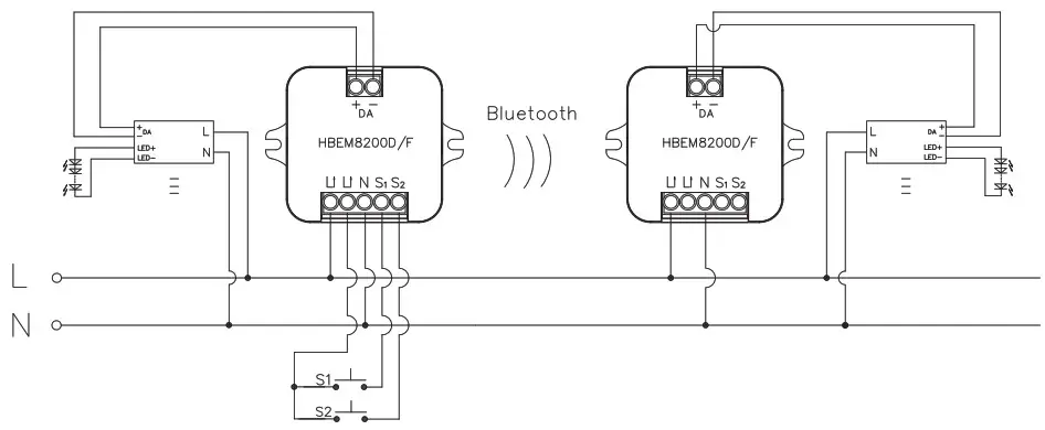 HYTRONIK HBEM8200D F Dali-to-Bluetooth Converter, Translator Module - fig 3