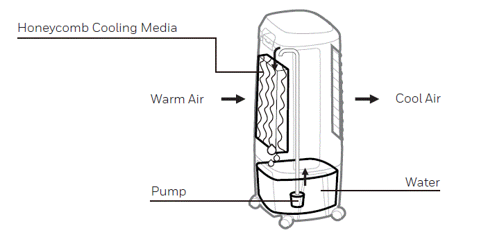 Honeywell 525 CFM Portable Evaporative Air Cooler fig-1