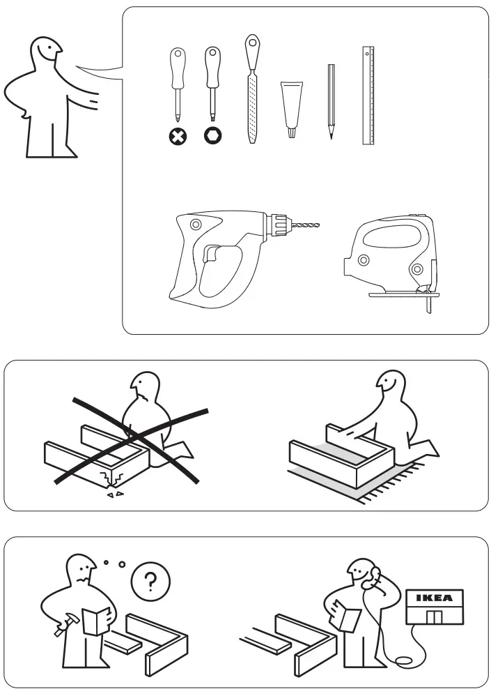 IKEA VRESJON Stainless Steel Sink Instruction 1