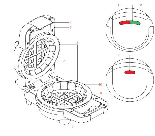CHEFMAN RJ04-S5 Belgian Deep Stuffed Waffle Maker-FIG2