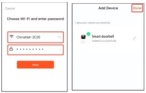 tuya WF001 Smart Video Doorbell - connection