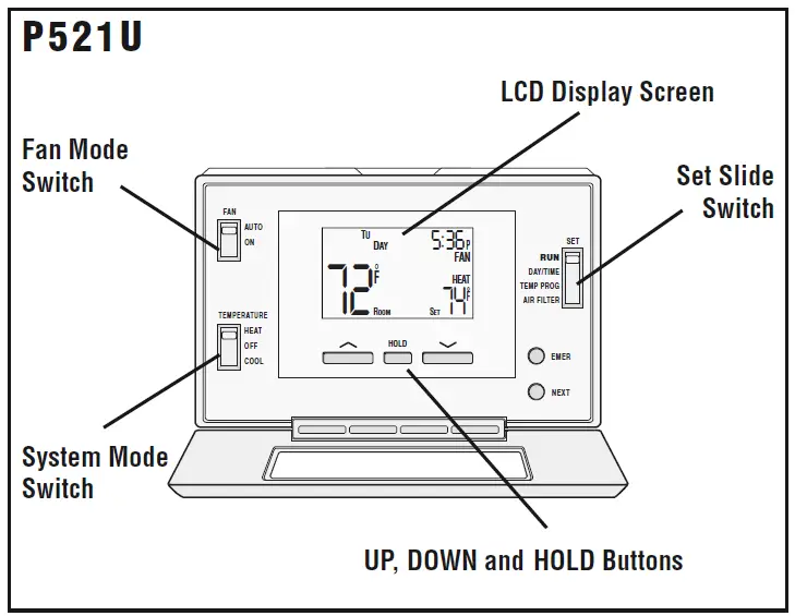 LUXPRO-P521U-PROGRAMMABLE-Non-Programmable-THERMOSTAT-Installation-Manual-FIG-1