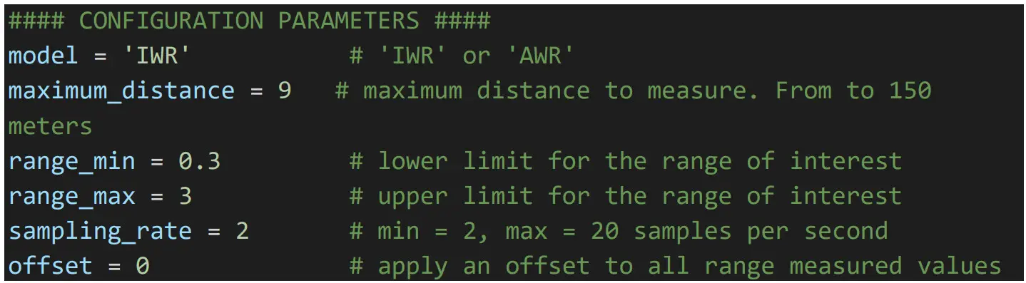 URADLSAWR20 Level Sensing Universal Radar - app 5