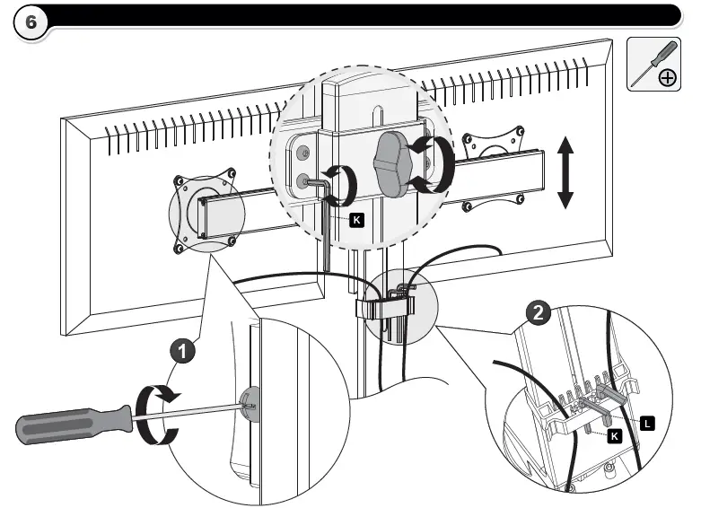 ricoo TS3811 Height-Adjustable Monitor Desk Mount 9