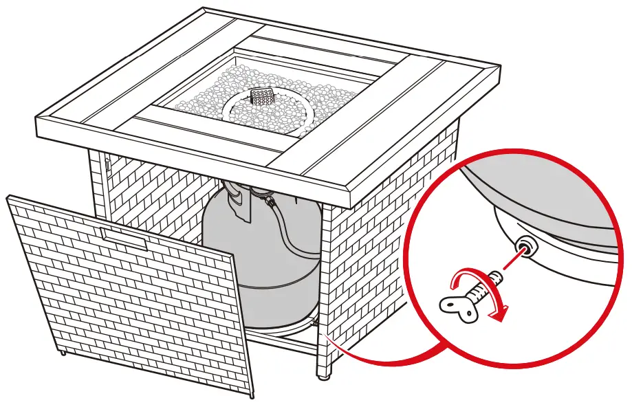 bcp SKY5672 SKY5673 28 Inch Wicker Fire Pit Table - fig14