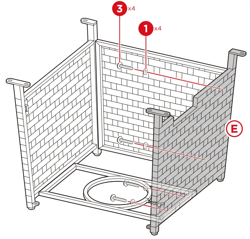 bcp SKY5672 SKY5673 28 Inch Wicker Fire Pit Table - fig6