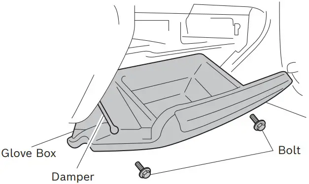 How to remove the glove box