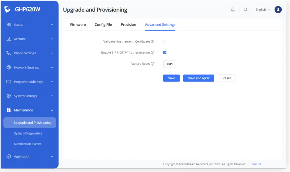 GRANDSTREAM NETWORKS GHP620W Grandstream Hotel IP Phone - e1