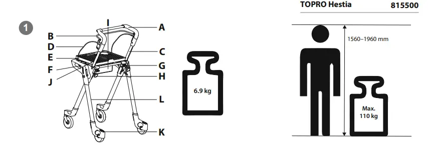 TOPRO-815500-Hestia-Foldable-Indoor-Rollator-1