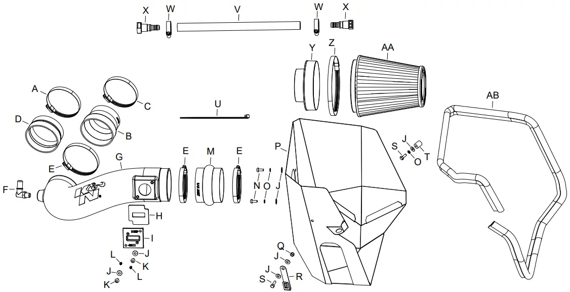 K N 63-3110 63 Series AirCharger High-Flow Intake Kit - fig 1