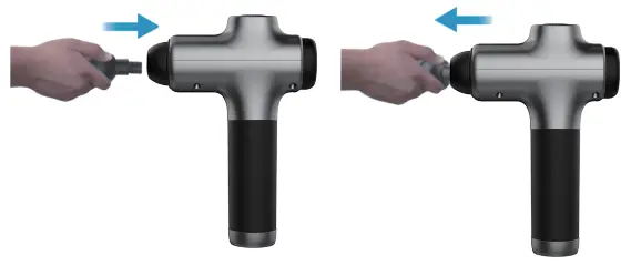 Changing massage head