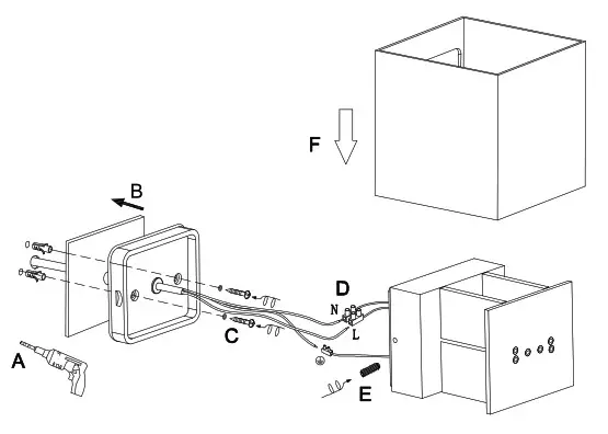 HALCYON EX919 Dimmable LED Wall Light - Diogram1