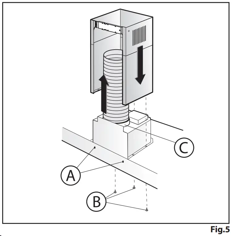 Fixing the decorative telescopic flue