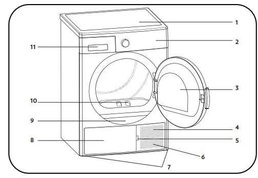 DAEWOO T8HT1W2ES Tumble Dryer - OVERVIEW