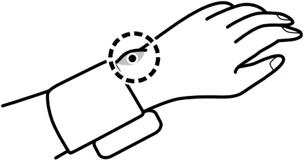 OMRON HEM-6232T - Applying the wrist cuff 5