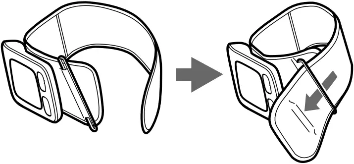 OMRON HEM-6232T - Applying the wrist cuff 6