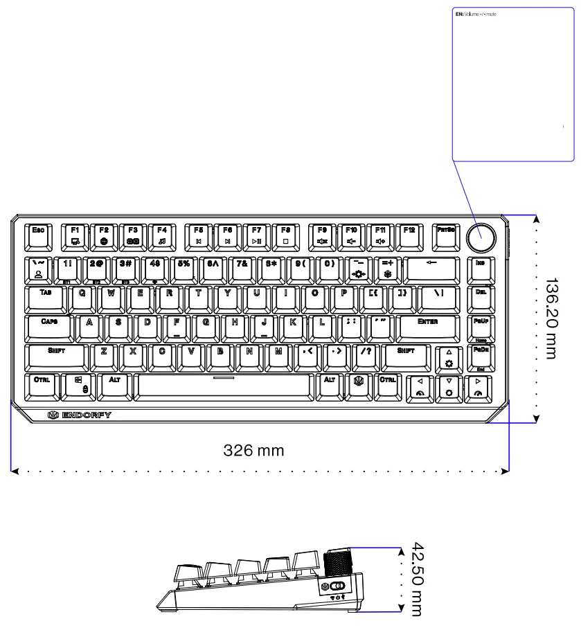 ENDORFY EY5A073 Thock 75 Percent Wireless Mechanical Gaming Keyboard - fig 2