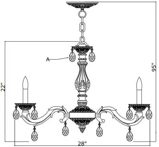 CRYSTORAMA-5036-AW-RO-MWP-Tall-Antique-White-Chandelier-Lamp-product-1