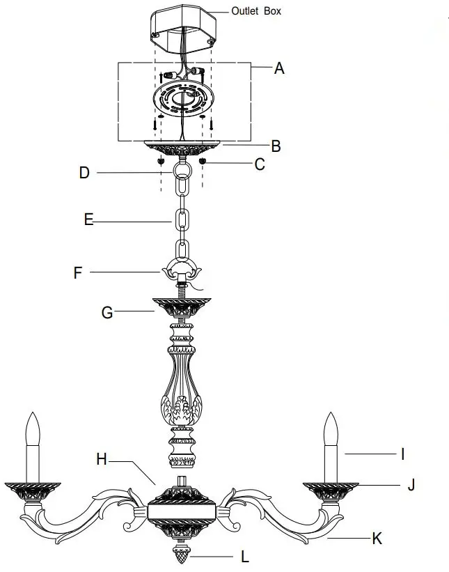 CRYSTORAMA-5036-AW-RO-MWP-Tall-Antique-White-Chandelier-Lamp-product-6