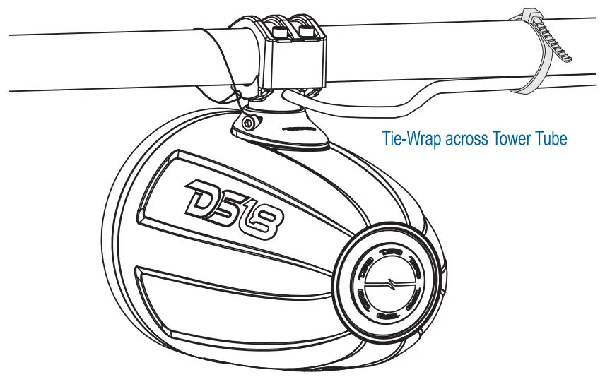 DS18 CF X8TP 8 Inch Marine Towers with Integrated RGB LED Lights - fig8