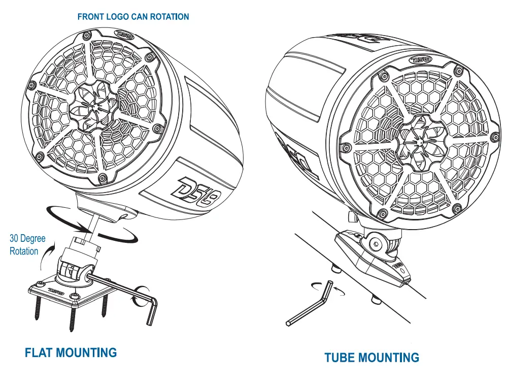 DS18 CF X8TP 8 Inch Marine Towers with Integrated RGB LED Lights - fig9