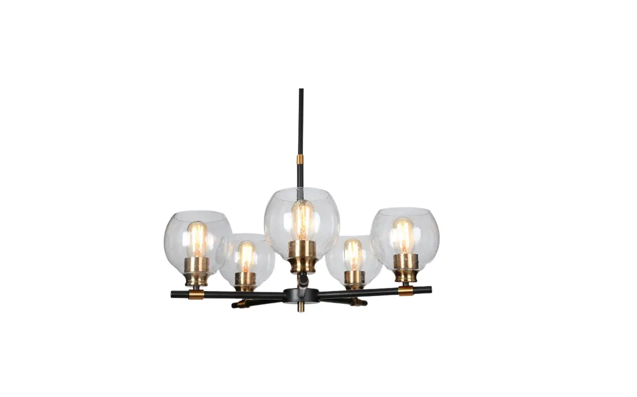 Lowe S A04971p5 5-light Matte Black And Polished Gold Modern Instruction Manual