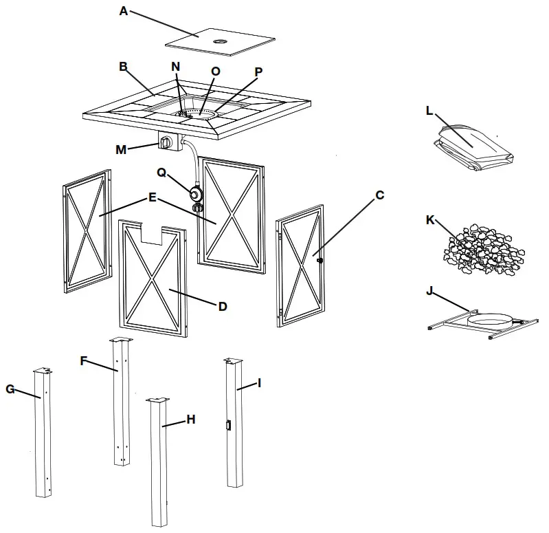 bond HYFP50025 1 Belden 30 Fire Table - fig1