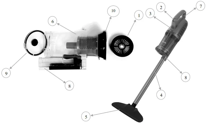 marta MT 1363 Upright Vacuum Cleaner - DESCRIPTION