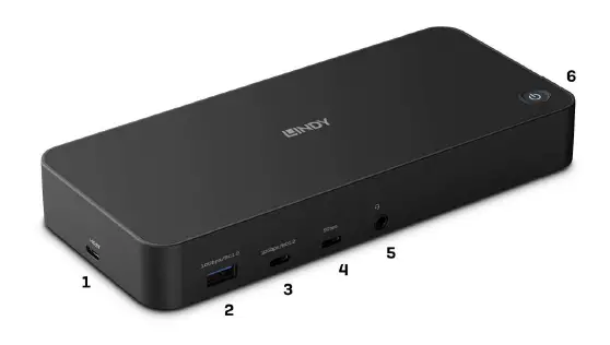 LINDY 43366 DST-Pro USB Type C and Hybrid Laptop Docking Station-FIG-1
