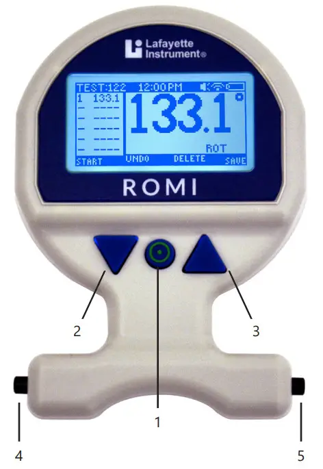 Lafayette Instrument ACU100 Range of Motion Inclinometer - BASE buttons