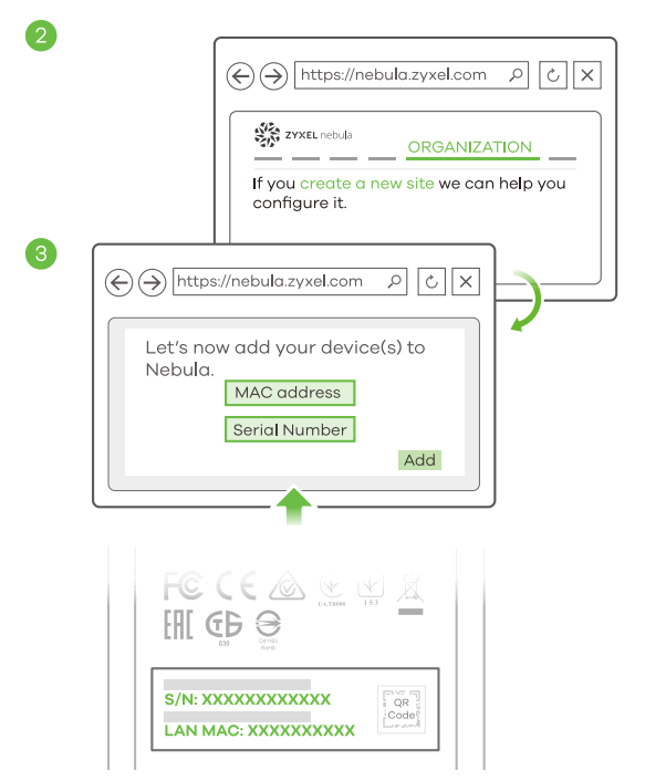 ZYXEL Nebula FWA510 5G NR Indoor Router - MAC address 1