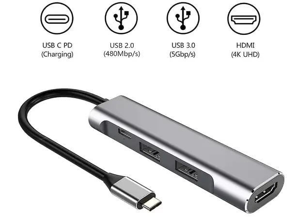 RREAKA 4351605027 Digital AV Multiport Hub 4