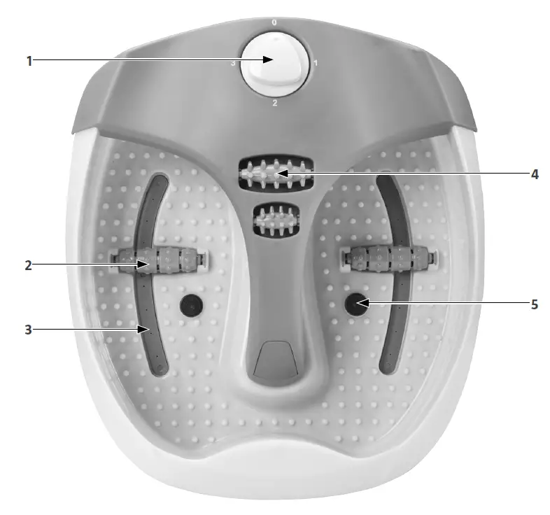 Bright 021349 Foot Bath with Massage and Infrared Treatment 1