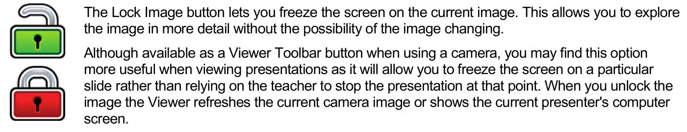 KOBA Vision ZoomCam Portable Camera Solution - Locking the image