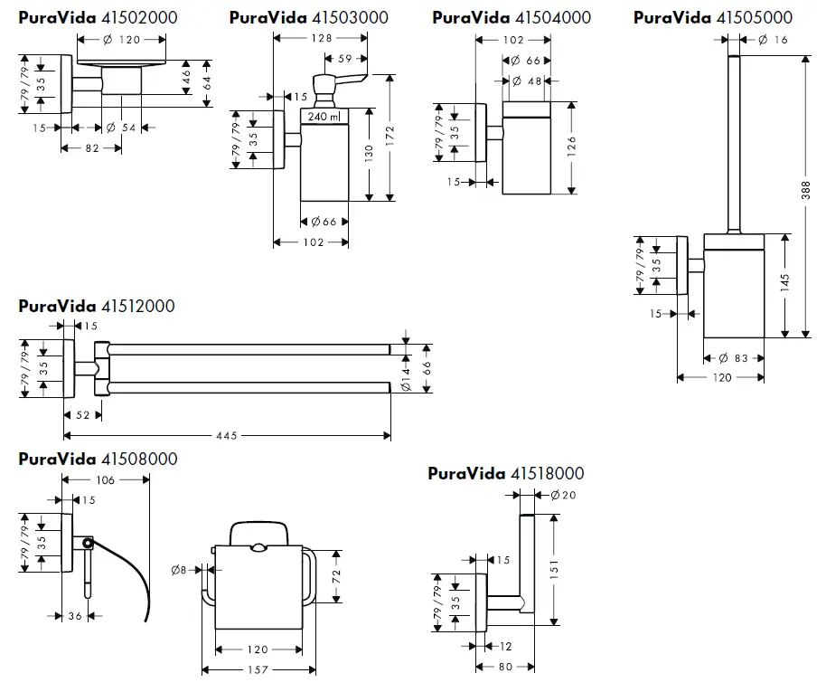 hansgrohe-41501000-PuraVida-Towel-Hook-fig- (2)