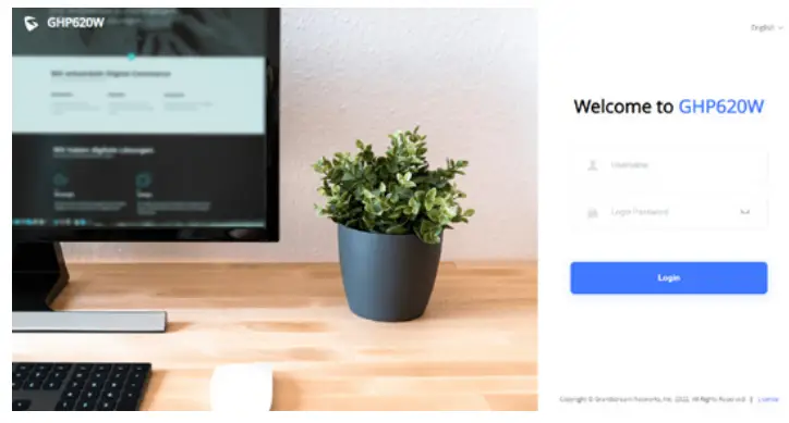 GRANDSTREAM GHP620-W Compact Hotel Phone - password