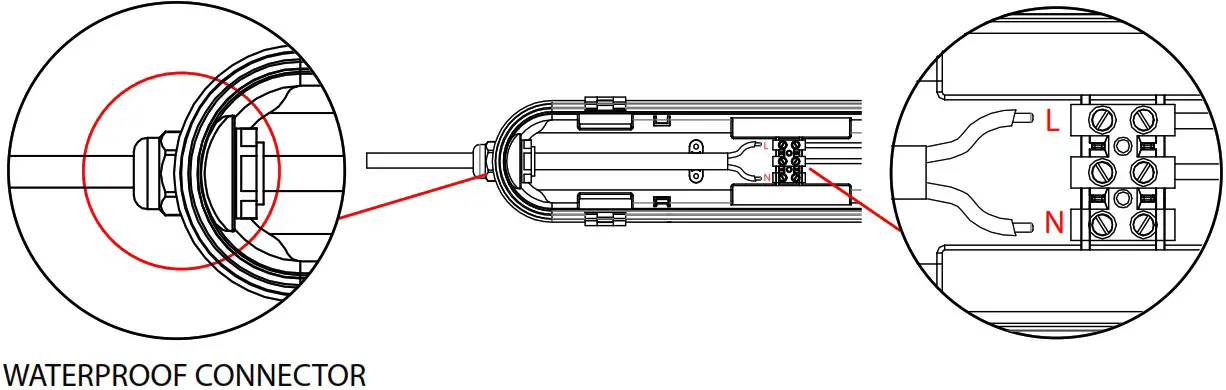 V TAC VT 60018 LED Ceiling Tube - MULTIPLE LINKABLE UNITS INSTALLATION INSTRUCTIONS 5