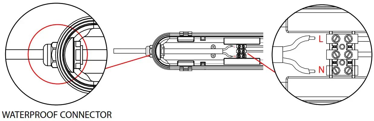 V TAC VT 60018 LED Ceiling Tube - SINGLE UNIT INSTALLATION INSTRUCTIONS 5