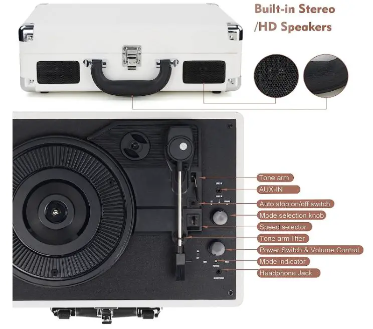 DIGITNOW M422 Wireless Vinyl Record Player-fig-2