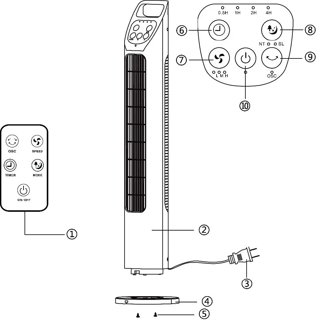 HOFFEN-AD-1125-Tower-Fan-12