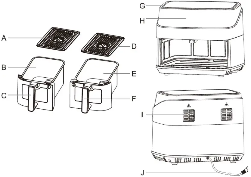 cookworks-KDF-5577DTW-9L-Digital-Air-Fryer-fig-1