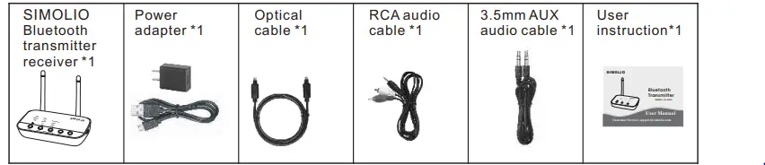 SIMOLIO-JH-202D-Bluetooth-Transmitter-Receiver -fig-2