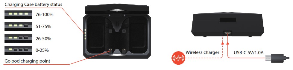 iFi audio GO Pod QSC 05 First 1000 Audio Headset - Charging Case