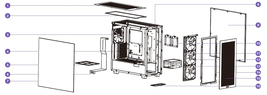 NZXT H7 Flow RGB Gaming PC Cases-fig-1