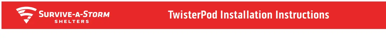 Survive-a-storm Xp0d04 Shelters Sheltercube Hovel Instruction Manual