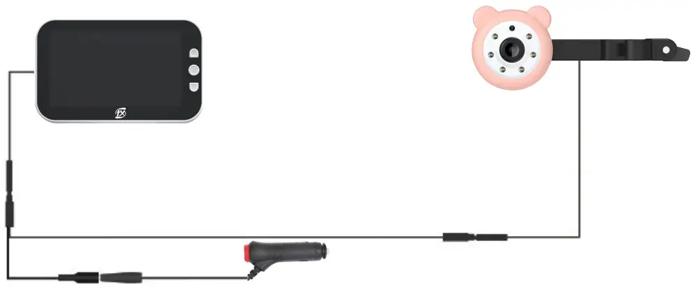 TX FX007 Car Baby Monitoring System - Wiring