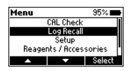 HANNA HI97106 Chemical Oxygen Demand Portable Photometer - Recall menu