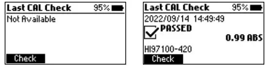 HANNA HI97106 Chemical Oxygen Demand Portable Photometer - last CAL Check