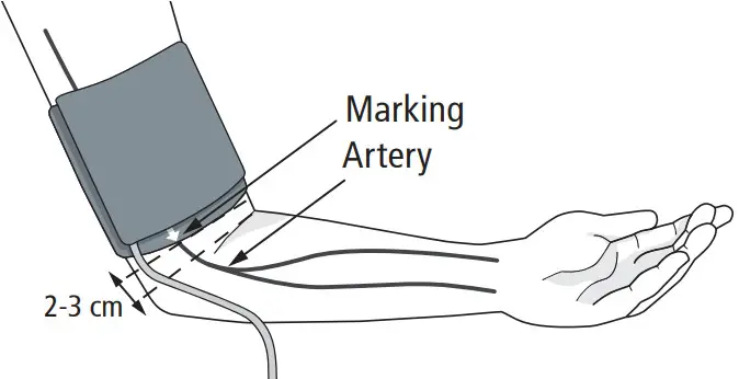 boso classic Blood Pressure Monitor - Attaching the cuff