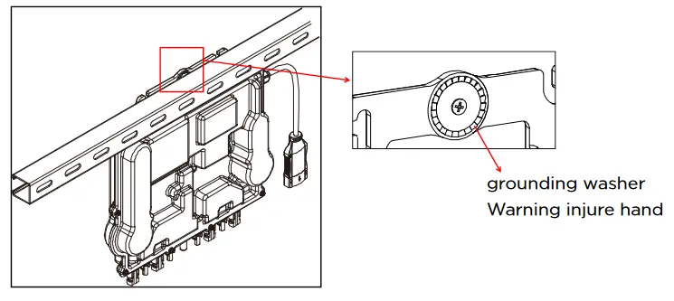 APsystems QT2D Microinverter - Racking 1